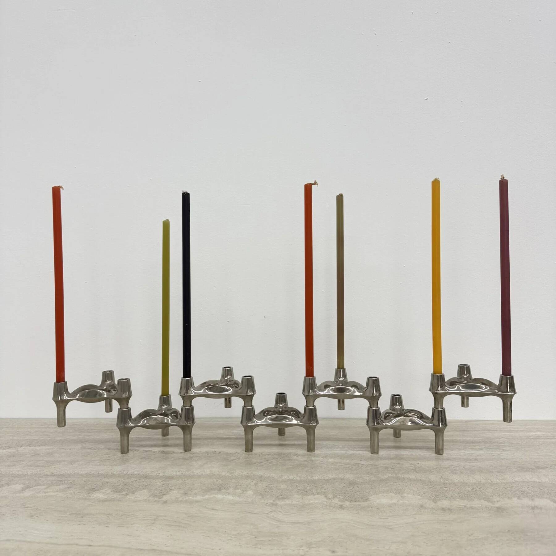 Grand candélabre XL par Fritz Nagel et Ceasar Stoffi, fabriqué par BMF, années 1960.
