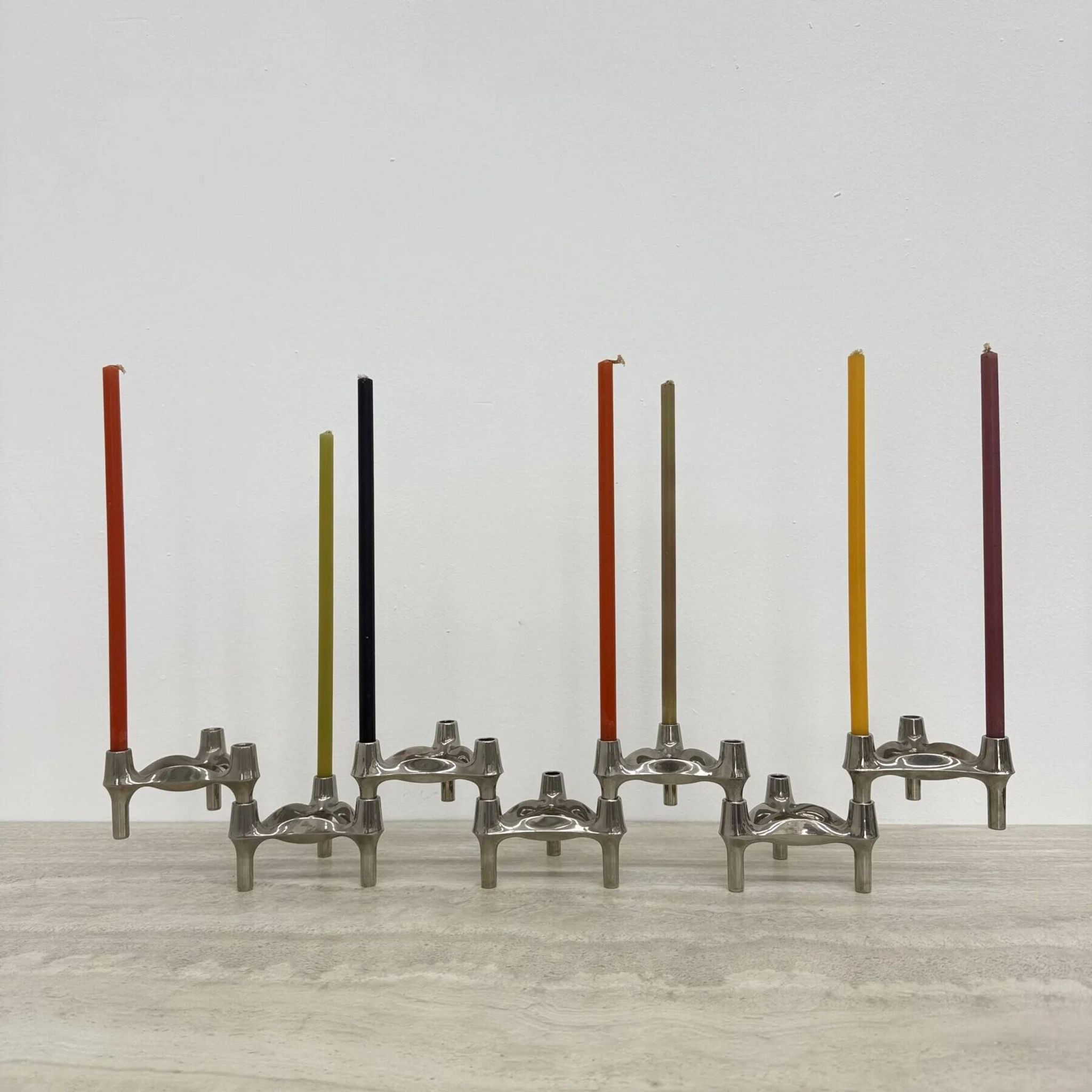 Large XL candlestick by Fritz Nagel & Ceasar Stoffi, manufactured by BMF, 1960s
