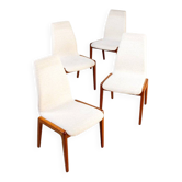 Chaise Mid-Century en Teck de Schou Andersen Stuhl, Danemark, 1960s, Set de 4