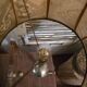 Antique lampshade in leather