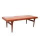 Vintage teak coffee table with blue tiles by Johannes Andersen, Silkeborg 1960s