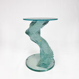 Table d’appoint en verre spiralé Ravello, années 1980
