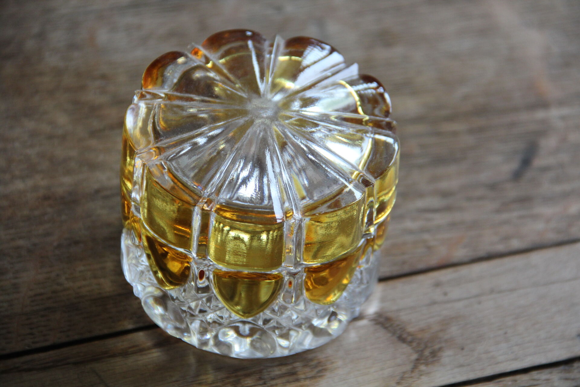 Set of crystal art deco toilet bottles