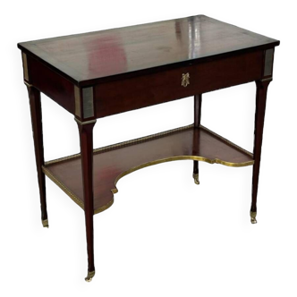 Console Table Writing Desk In Mahogany Louis XVI Style 20th Century Period