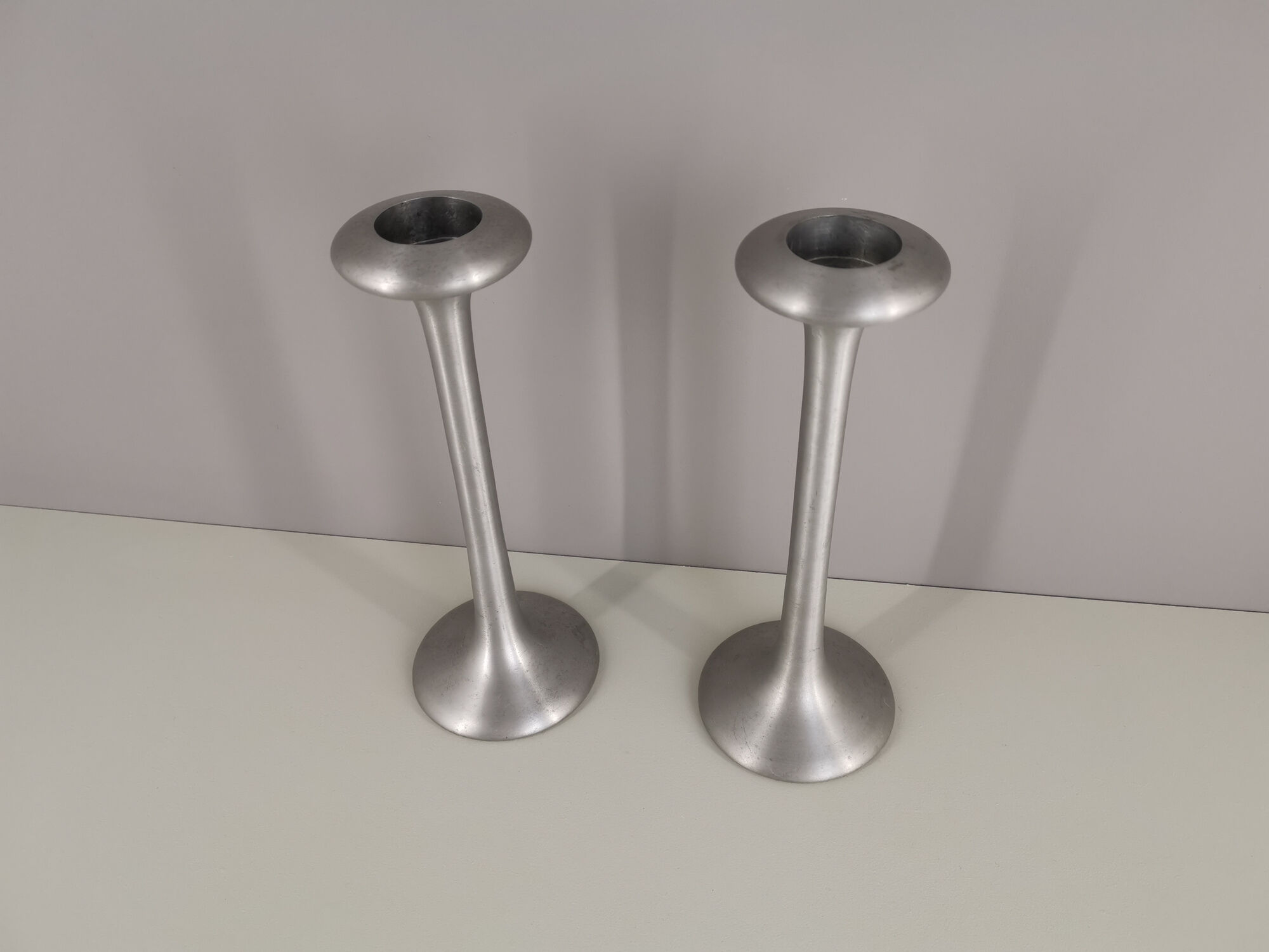 Pair of Ikea candlesticks by designer Carl Öjerstam