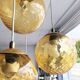 Vintage smoked glass pendant light, Parscot circa 1970.