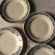 6 Terre de Fer blue Marcel Alésia Exotic Longchamp plates