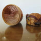 Set of 3 boxes "owl" bamboo 70s