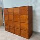 Large vintage wooden locker cabinet
