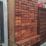 Large Wooden Apothecary Cabinet | Industrial Workshop Drawer Unit (1924)