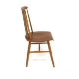 Chaise scandinave "Pinnstol" en teck et en hêtre, Suède, 1960