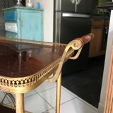 Rolling service wood and brass