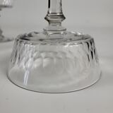 Set of 7 champagne glasses in crystal XIXth