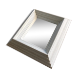 White wooden mirror