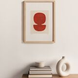 Abstract painting on paper signed Eawy.