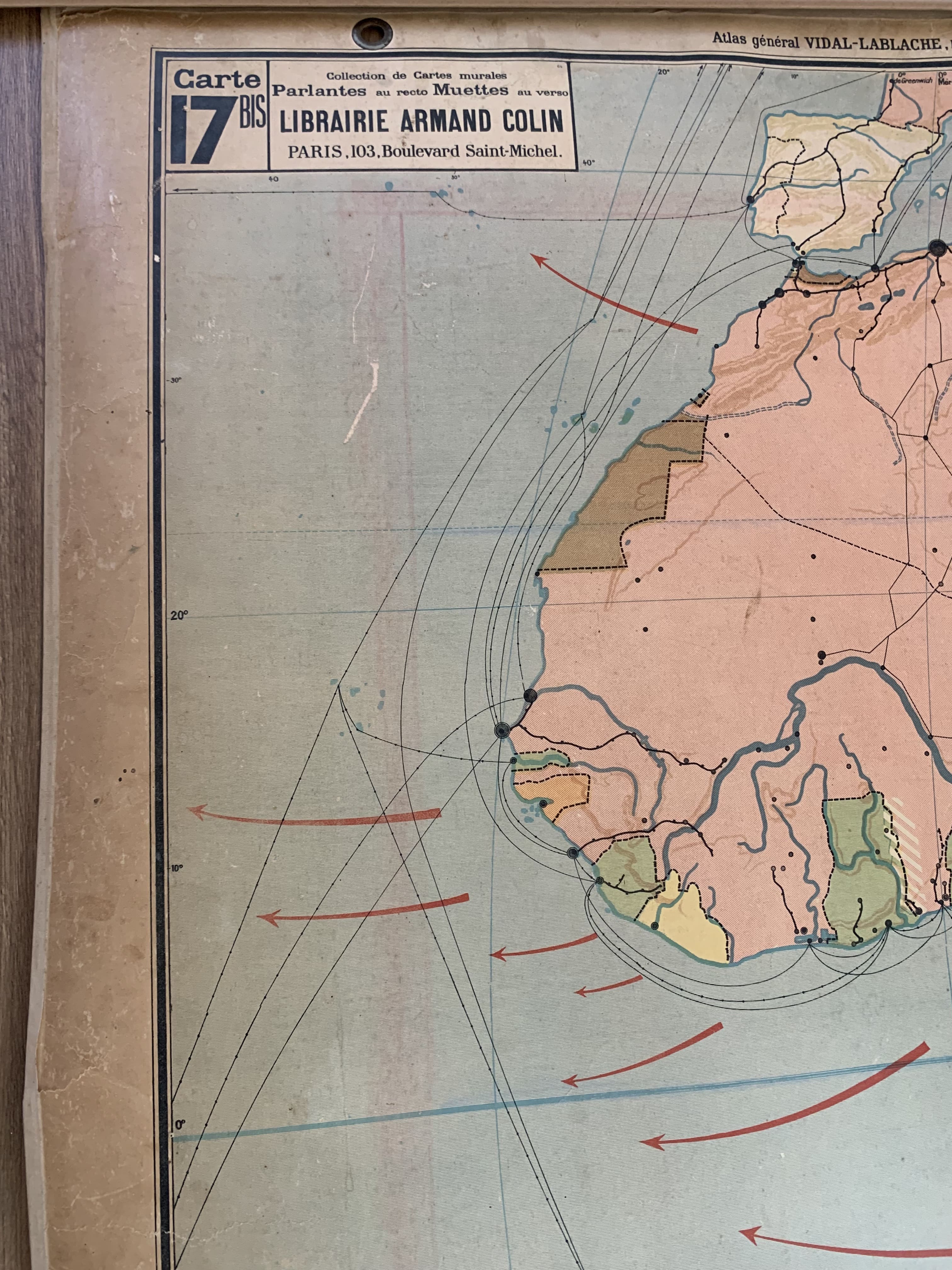 Old map Political Africa - n°17 and 17 bis by Vidal Lablache