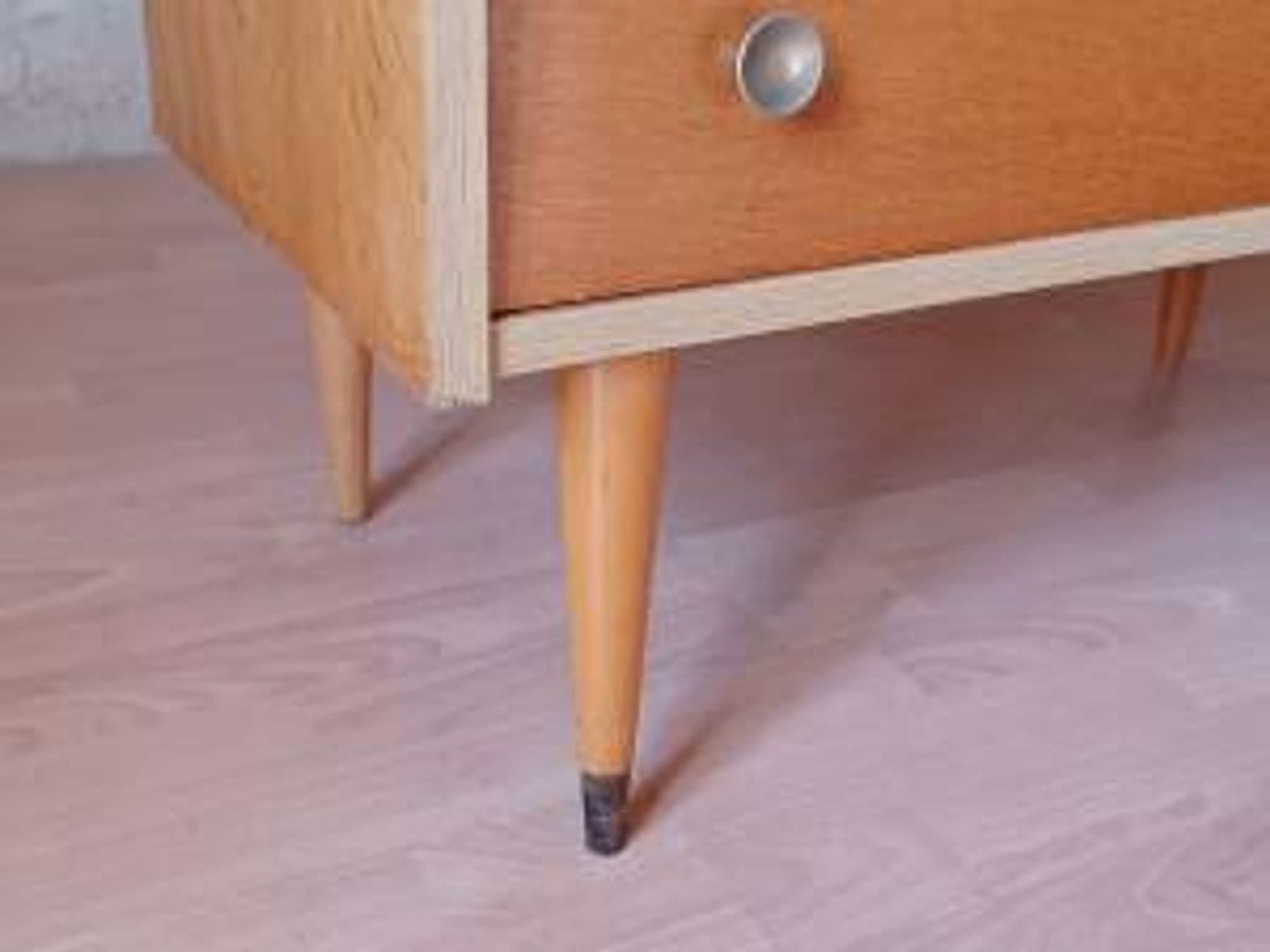 Commode vintage en bois clair des années 1970