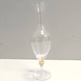 Transparent and Murano Glass Pitcher Vase by La Murrina with Gold Leaf, Ita