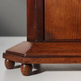 Art Deco carved oak Side Table, Belgium ca. 1920