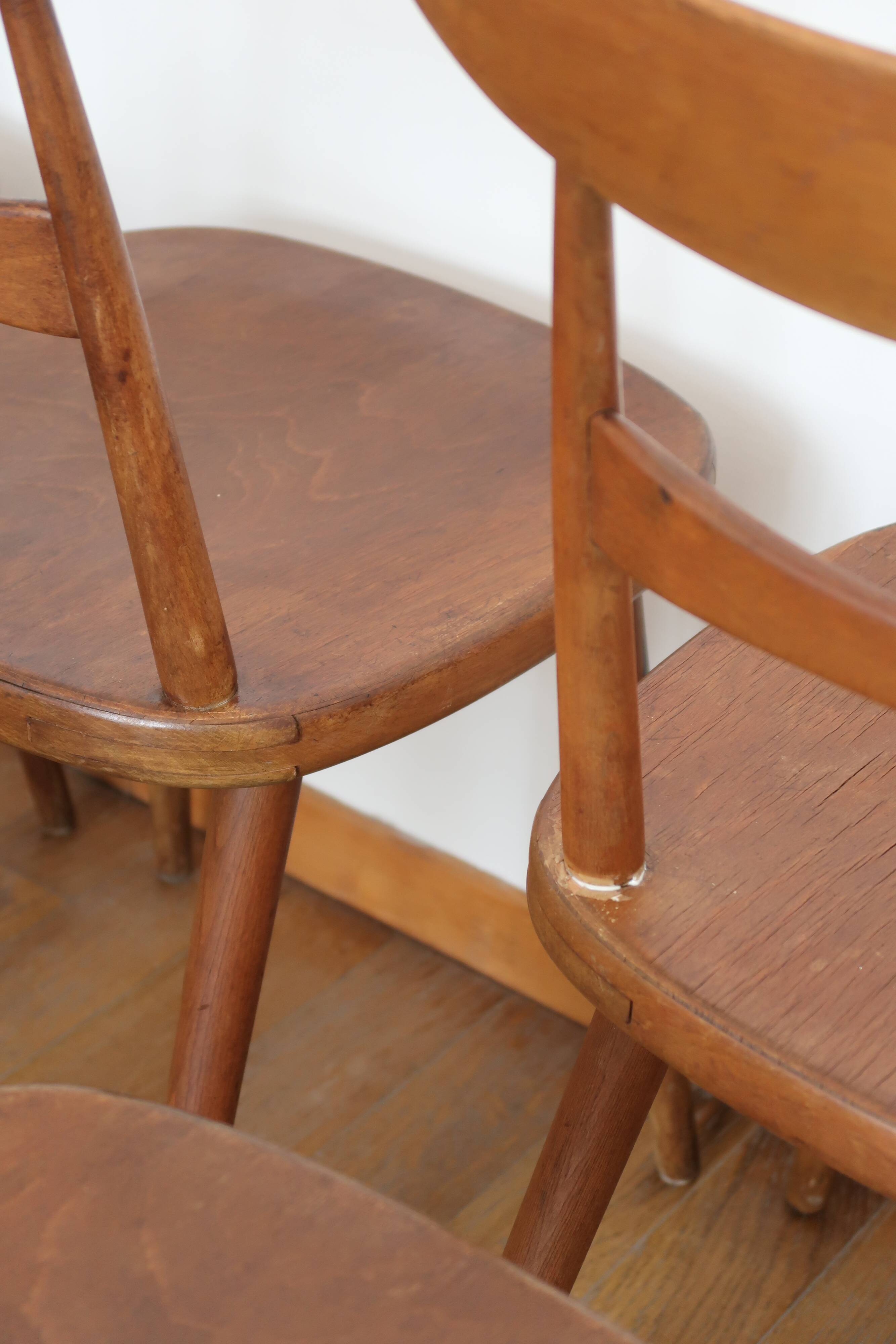 6 Scandinavian bistro chairs