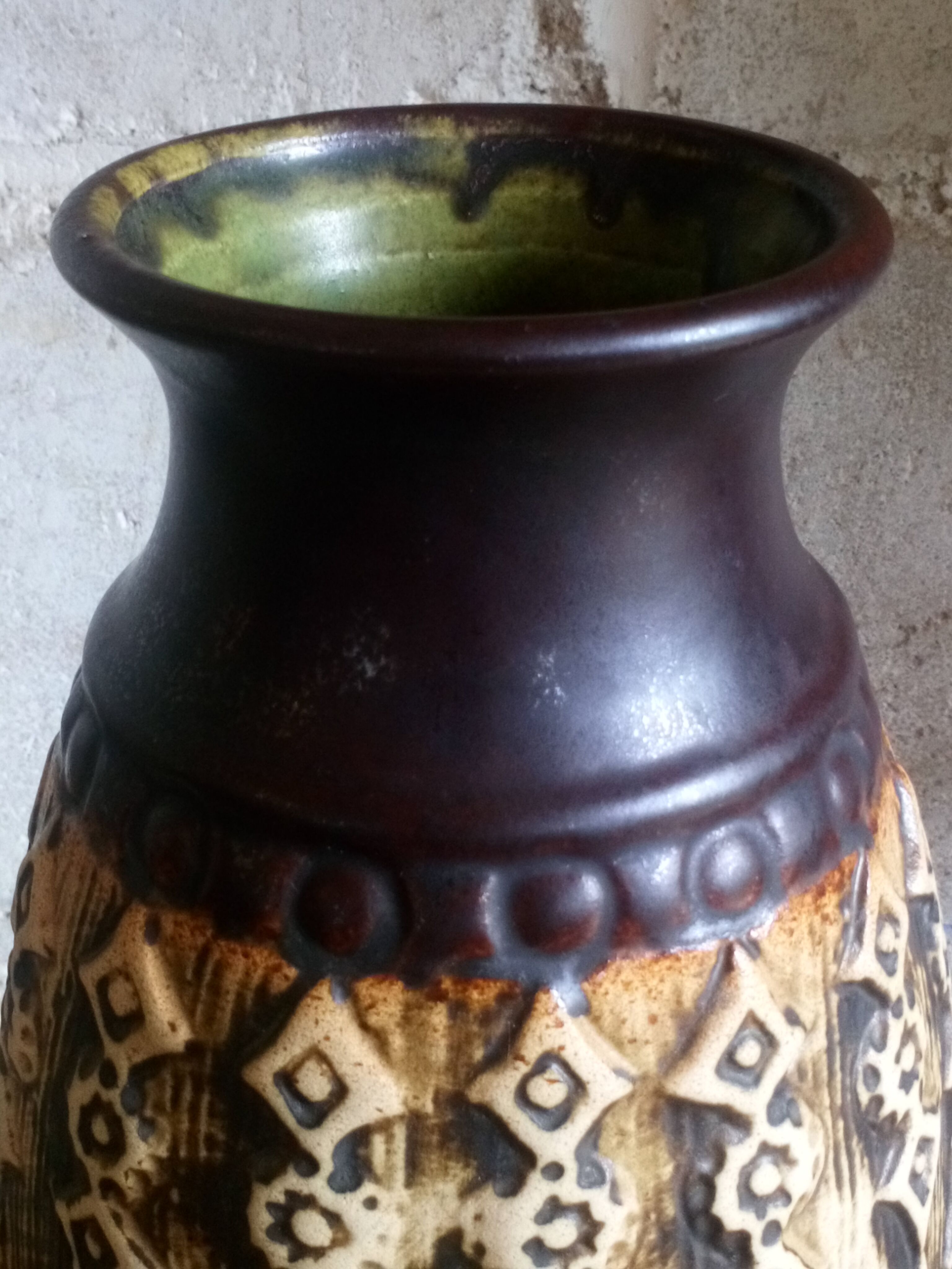 German ceramic vase from manufacturs "Jasba" 60s west Germany