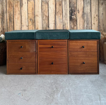 Trio of vintage chests of drawers