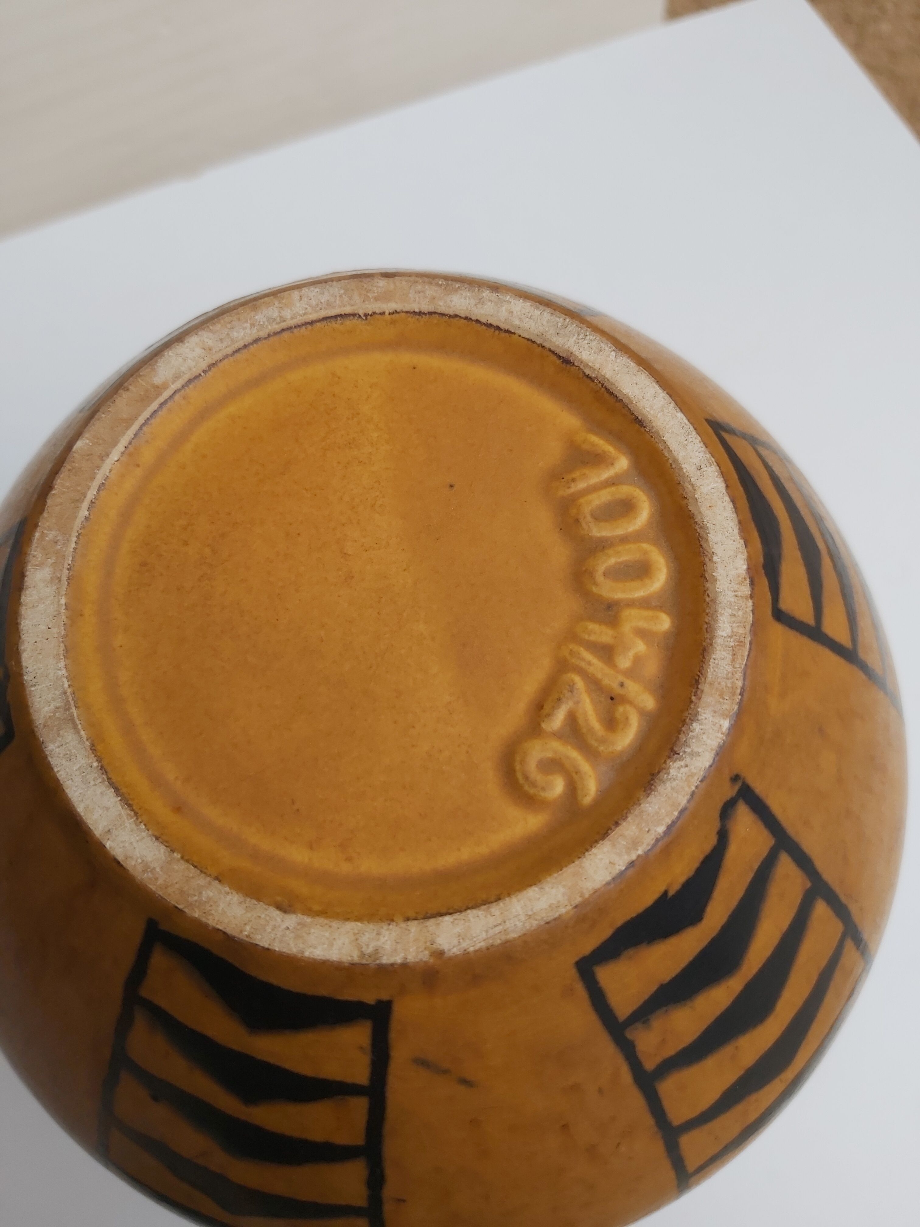 Art deco earthenware vase