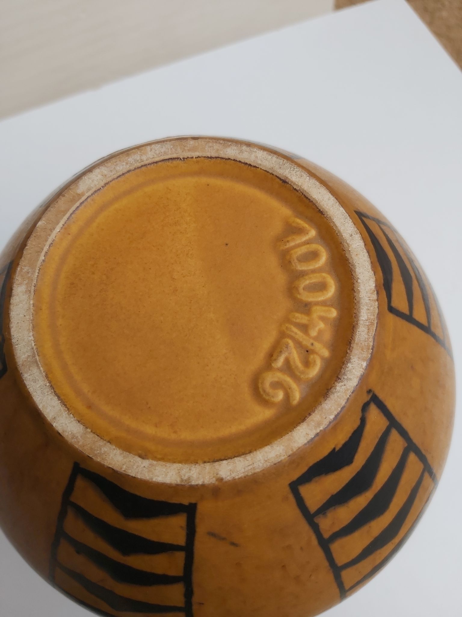 Art deco earthenware vase