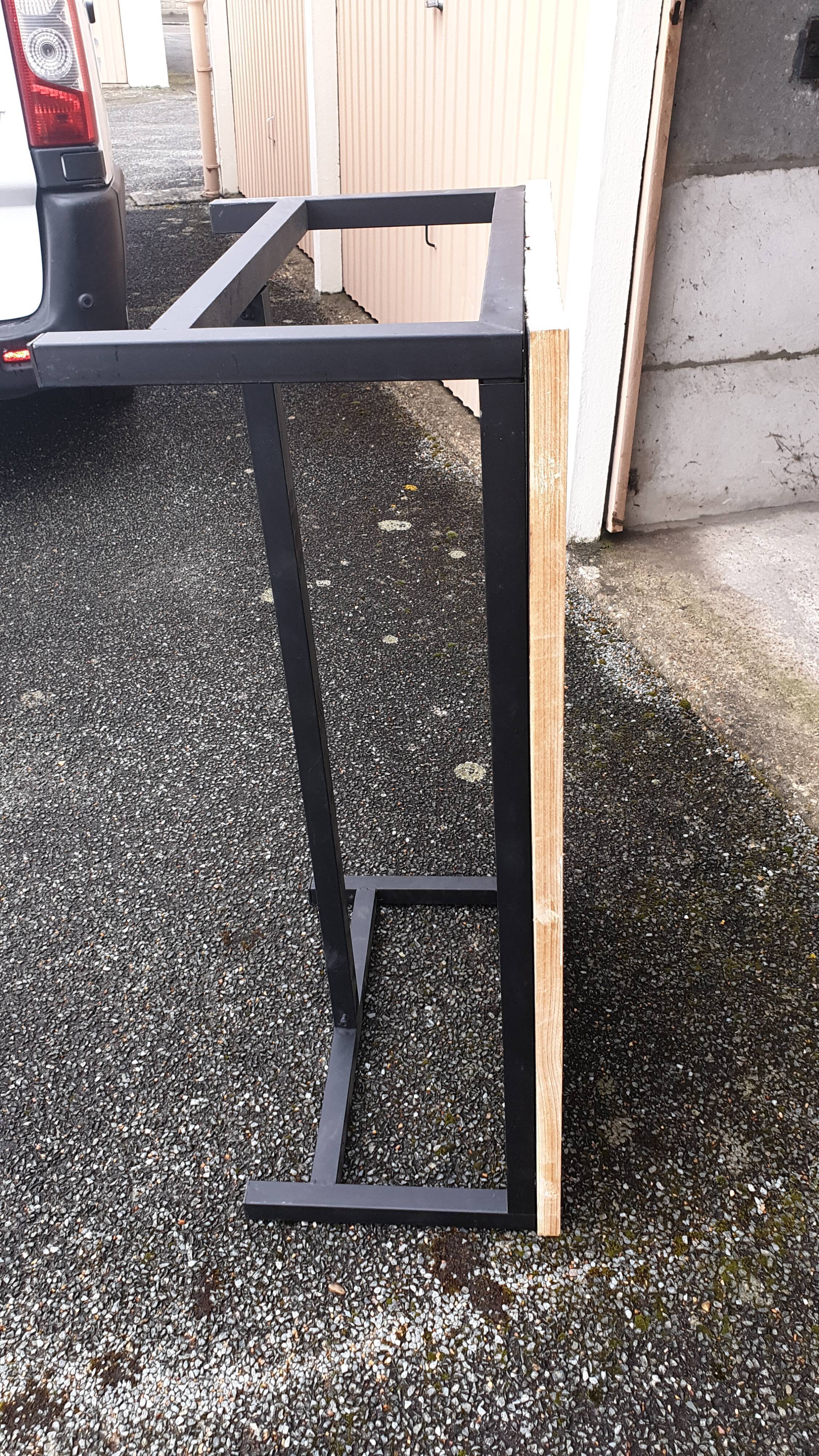 Wood and metal coffee table