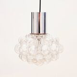 Large Mid Century Bubble Glass & Chrome Ceiling Light By Helena Tynell For Limburg, Germany, 1960s