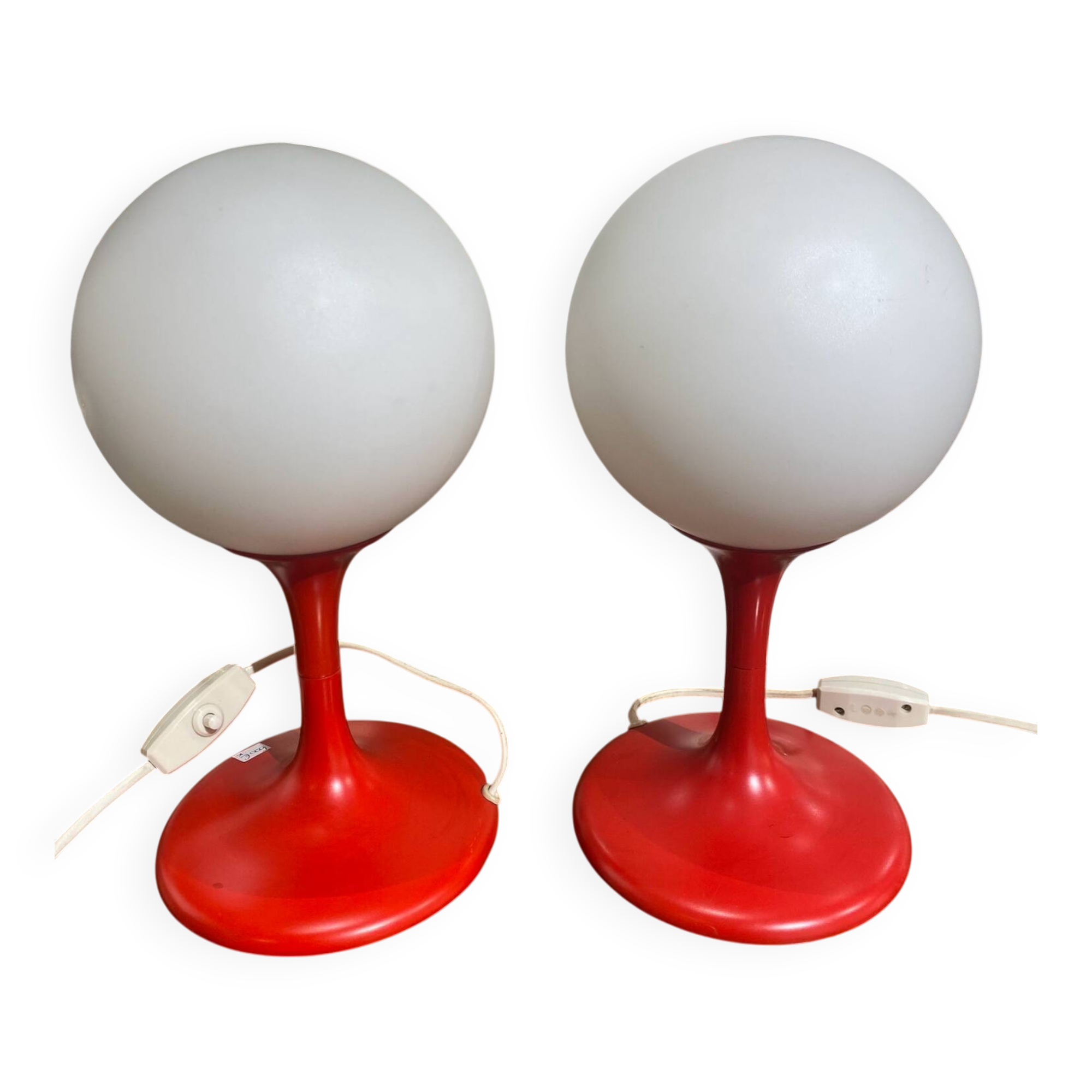 Two table lamps from the Swiss manufacturer Temde based on a design by E.