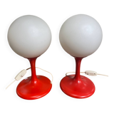 Two table lamps from the Swiss manufacturer Temde based on a design by E.