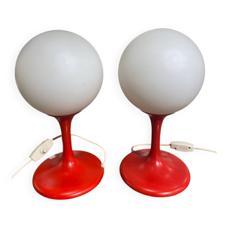 Two table lamps from the Swiss manufacturer Temde based on a design by E.