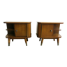 Mid-century nightstand duo