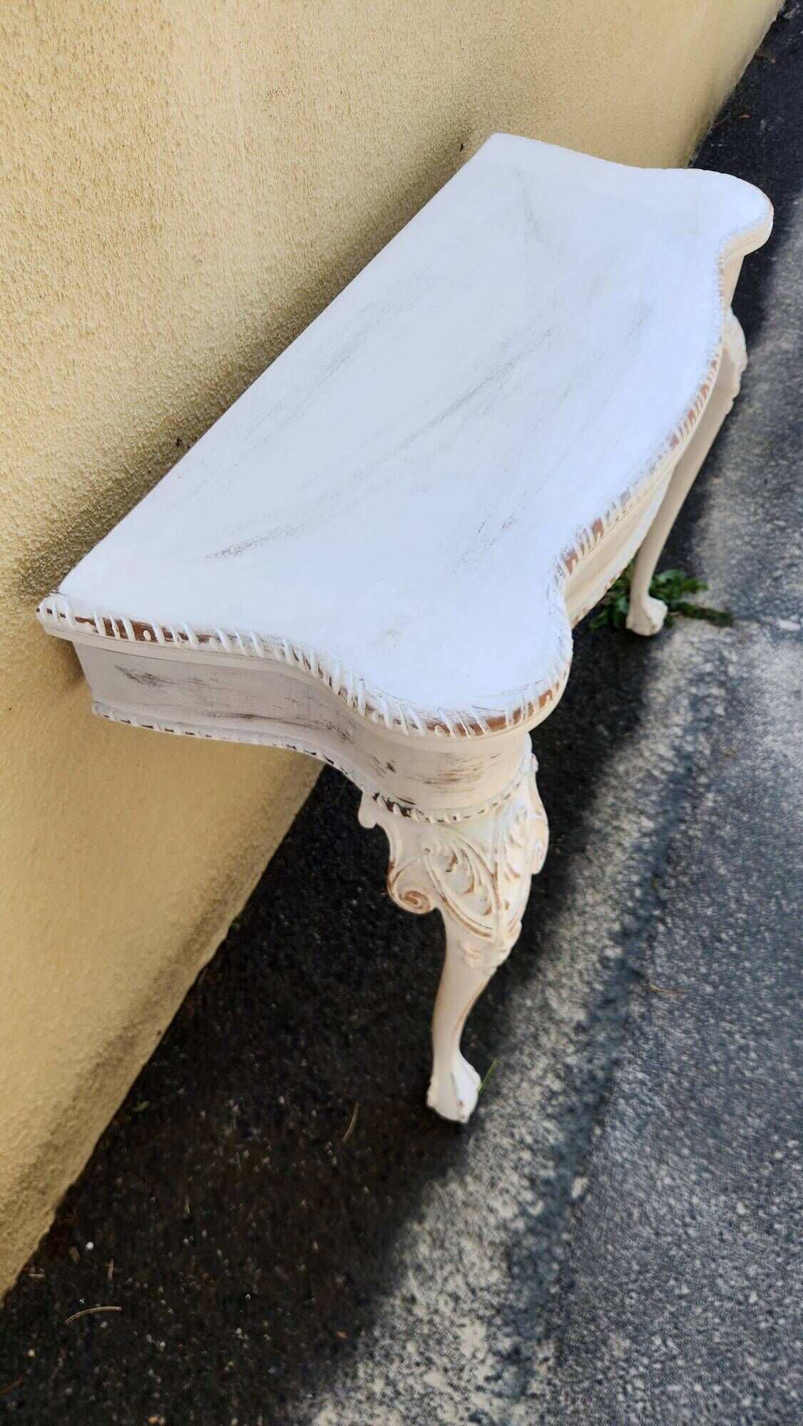 Magnificent console in Gustavian style / Shabby chic patinated.