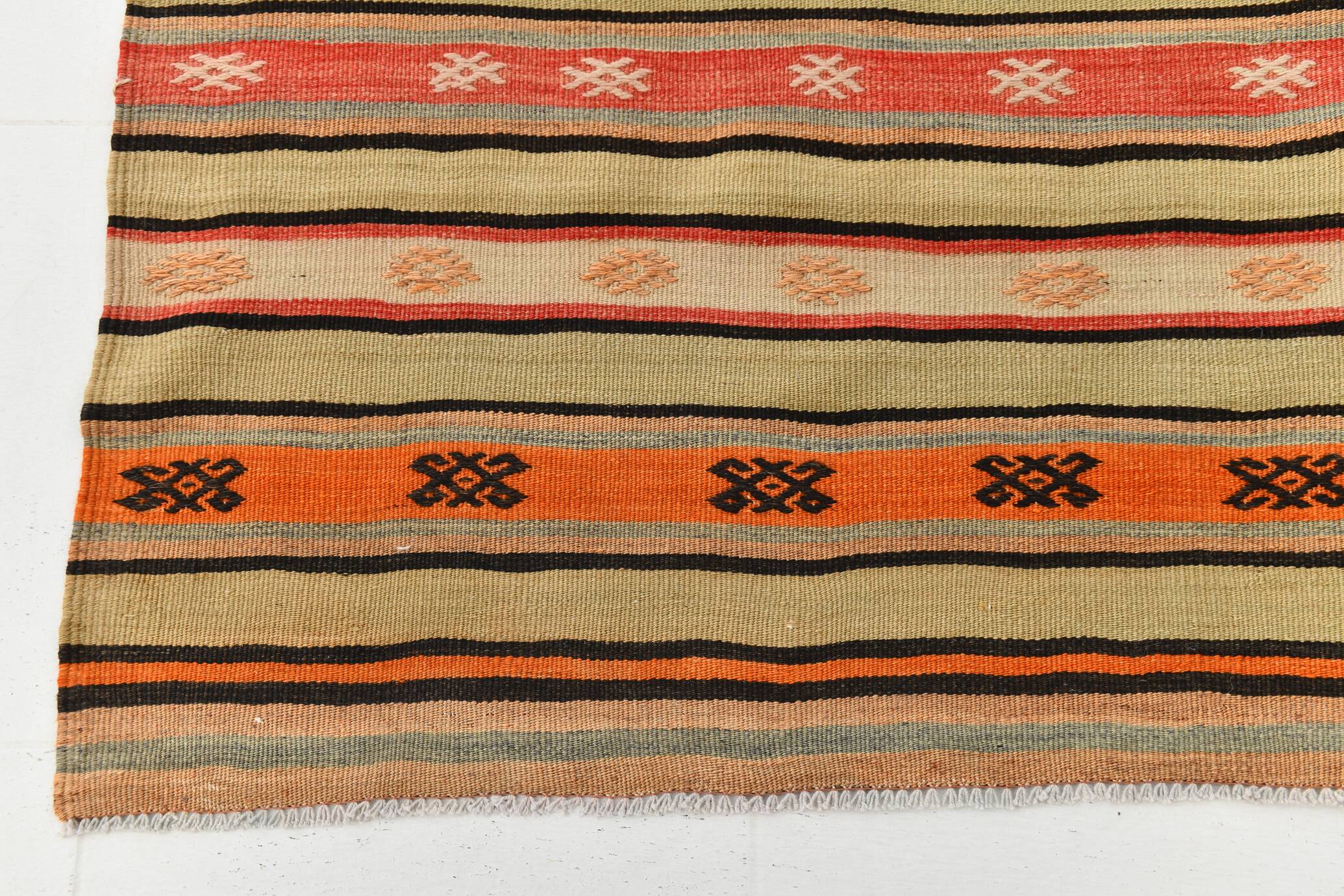 Striped Vintage Kilim Rug, 163x282Cm Wool Kilim Rug