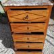 Louis XVI style ragpicker in marquetry and marble