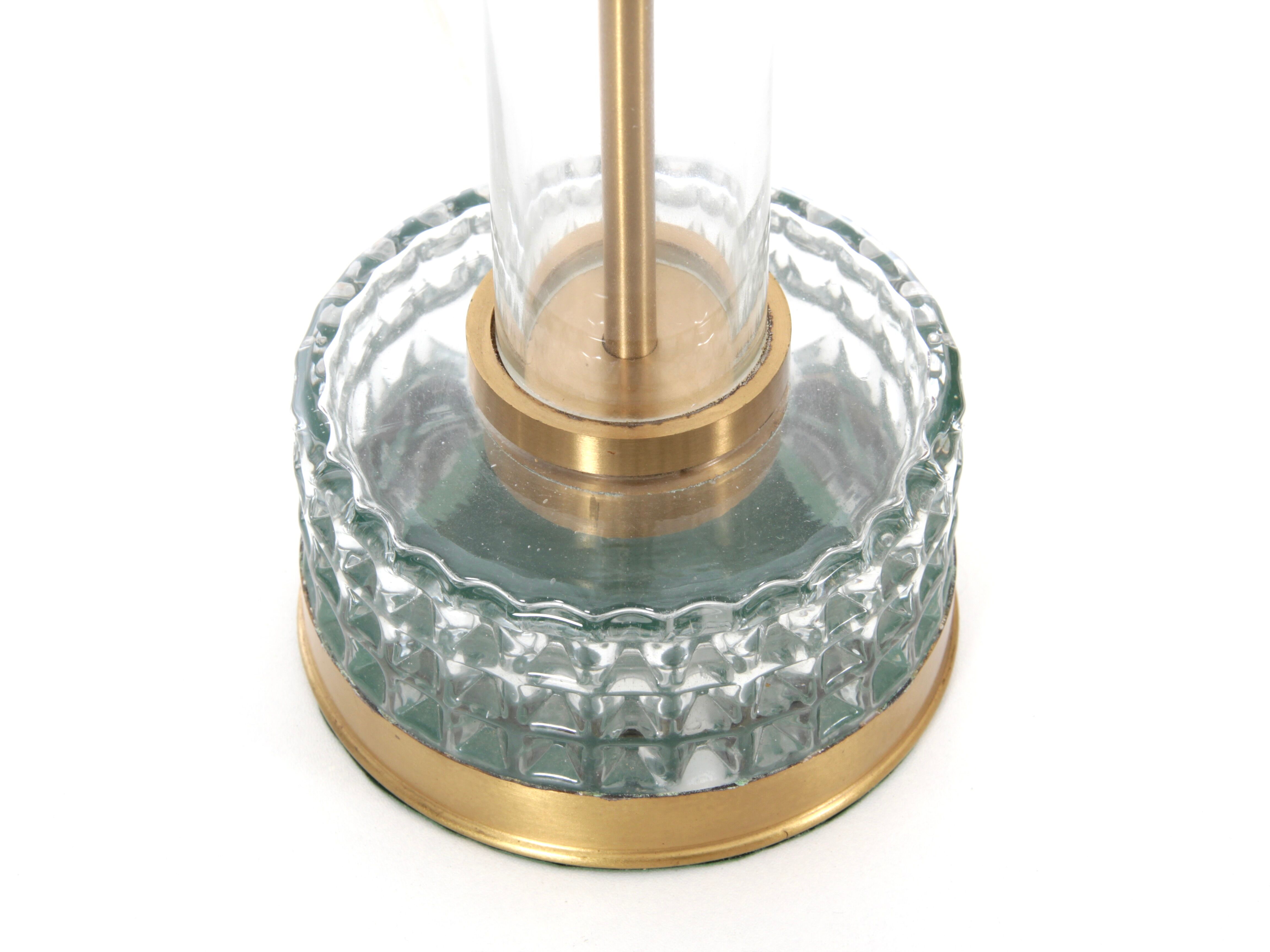 Pair of Scandinavian glass lamps