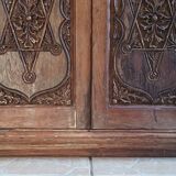 Anciennes portes de placard, bibliothèque murale en hêtre (1)
