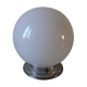Ceiling lamp luminaire globe ball sphere in opaline glass support metal deco retro