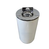 Vintage pedestal ashtray / floor ashtray with chrome accent