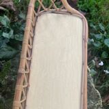 Antique rattan wall shelf