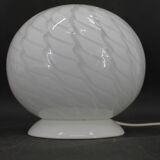 1980s Glass Globe Table Lamp , Italy
