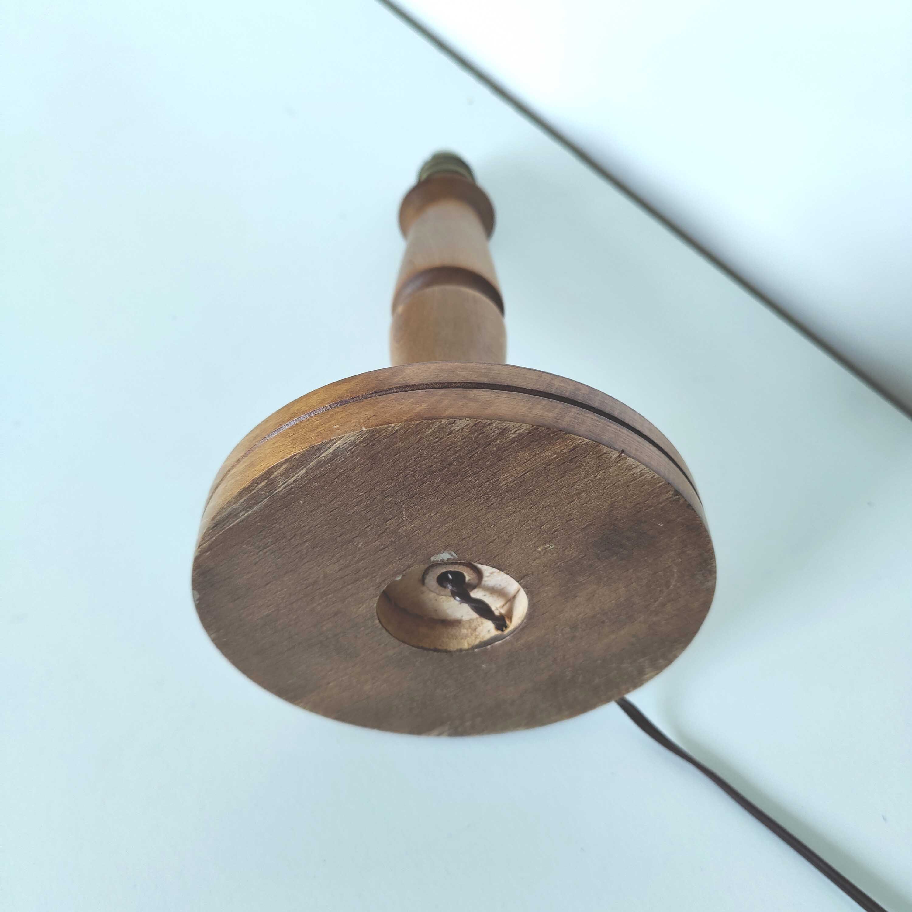 Turned wooden lamp foot