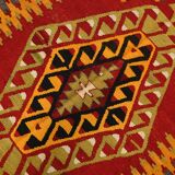 Turkish Red & Orange Tribal Vintage Kilim Rug, 168x295Cm