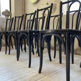 Lot 11 black Baumann bistro chairs