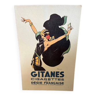 Carton publicitaire Gitanes par René Vincent