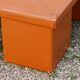 Cognac leather coffee table, vintage 1980s.