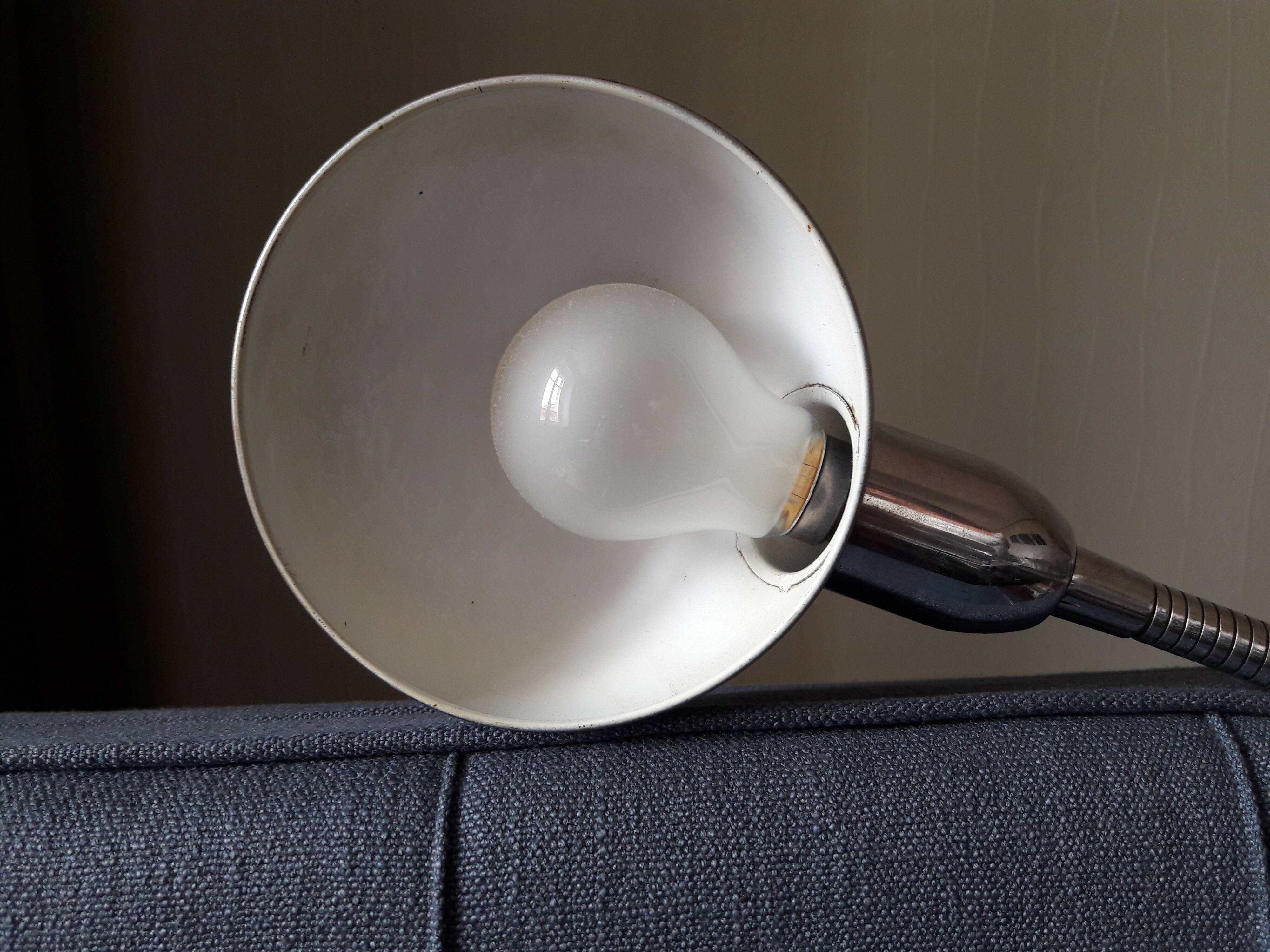 Chrome flexible desk lamp