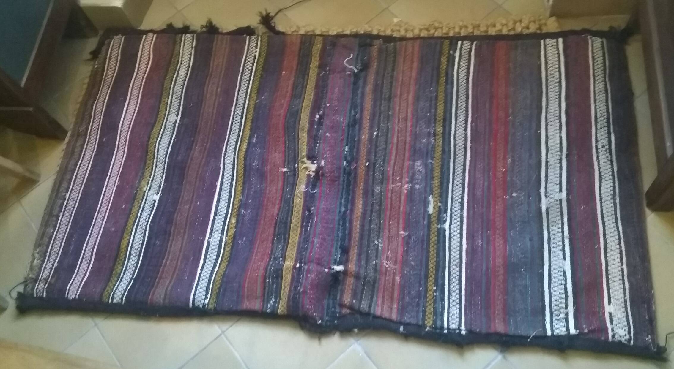 Khorjin carpet, nomadic horseman bag, Iran, wool.